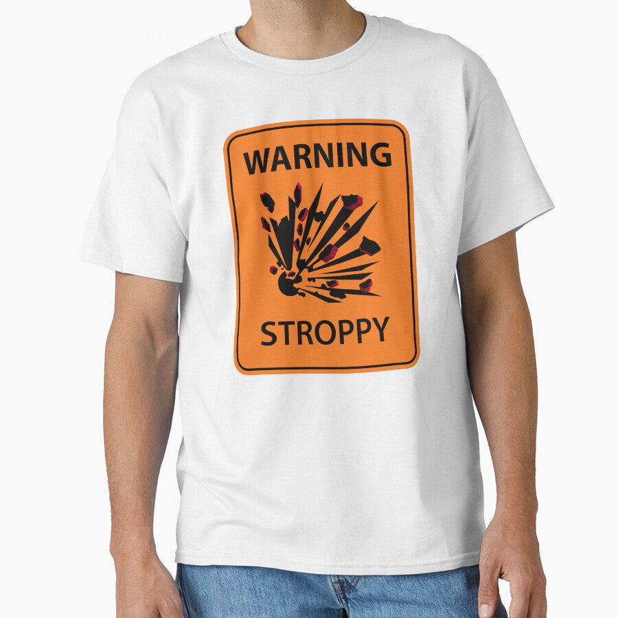 Highway style workplace sign "Warning Stroppy". Office humor by MultistorieDog