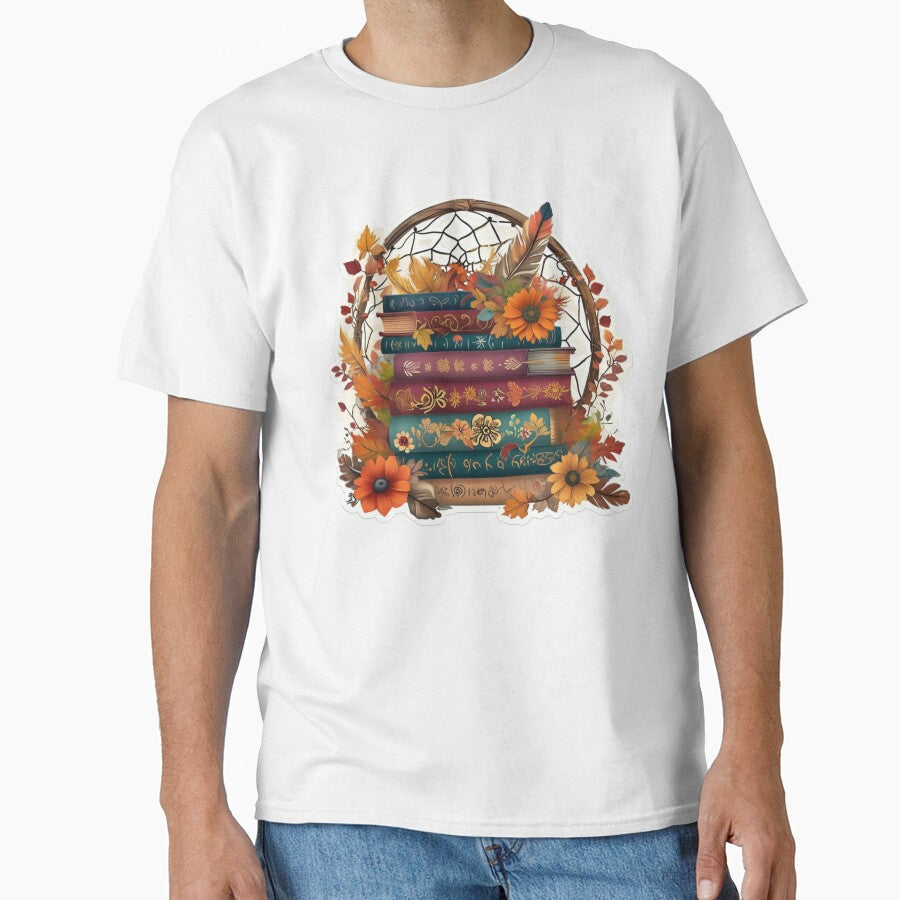 Boho Book Stack with Dreamcatcher and Floral Elements | Cozy Pastel Aesthetic by DEEPDesignsART