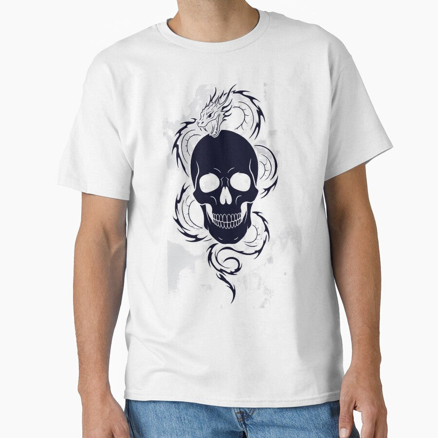 Skull with Dragon by Jennifer-Carriz