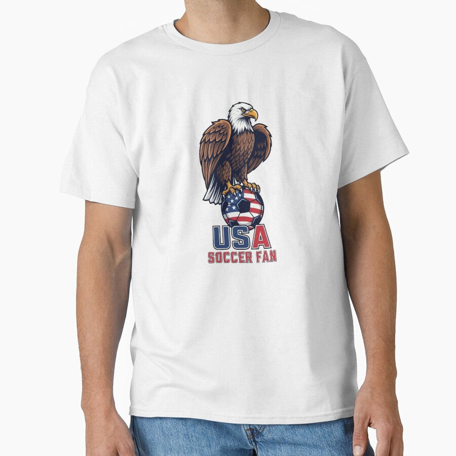 USA Soccer Fan Bald Eagle | American Soccer Pride by Mido-artister