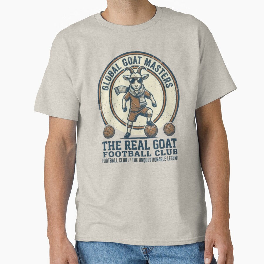 The Real GOAT Football Club Vintage Retro Soccer by Dream Weave Studio