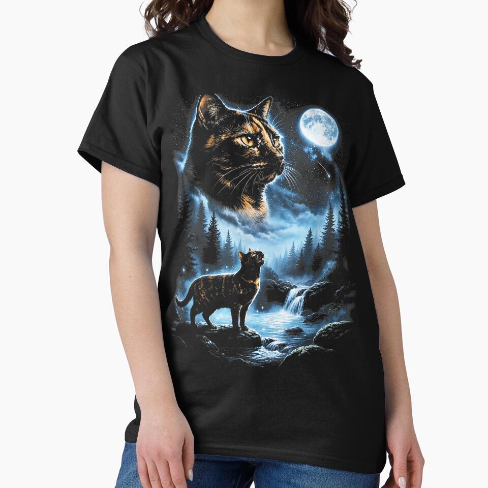 Tortoiseshell Cat Howling At Moon Celestial Parody by OMITTEROMINOUS