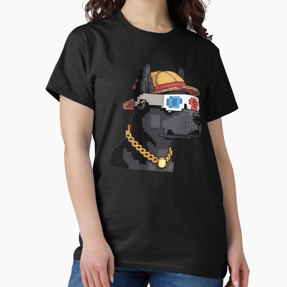 8bit Pixel Art Retro Arcade Dog With 3D Glasse by 8bit Revival Shop
