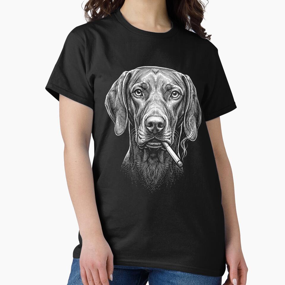 Funny Vizsla Smoking Meme Dog Owner by DoodleTortle