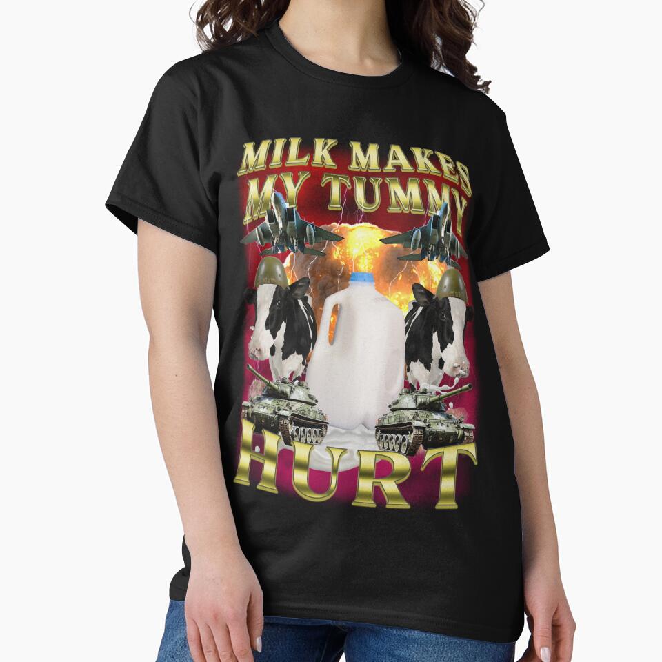 Milk Makes My Tummy Hurt Funny Tummy Ache Meme by BelkaMd