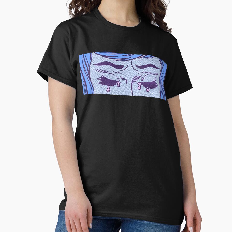 Woman Crying Roy Lichtestein Pastel Goth Edit by TrezeTreze