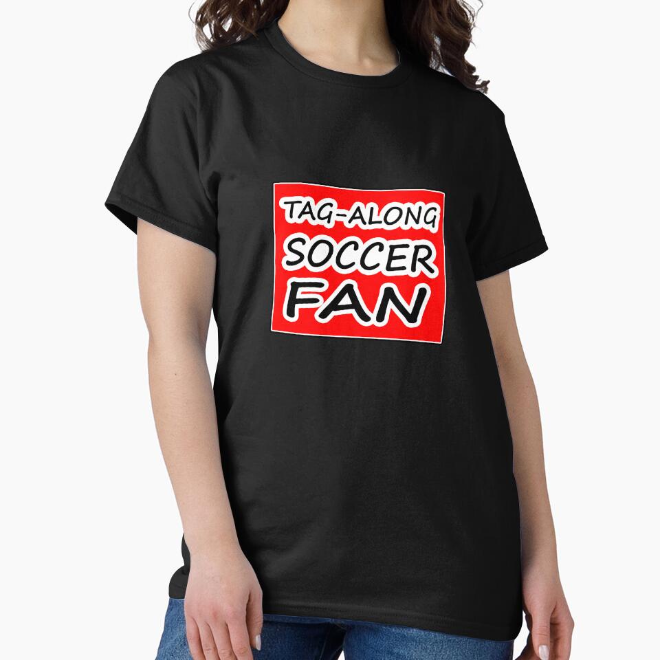 Tag-Along Soccer Fan - Words on Red Background by Beachy