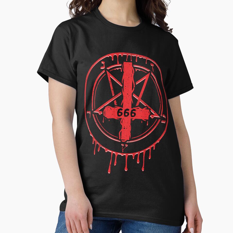 Inverted Cross 666 Number of the Beast Satanic Symbol Pentagram Sigil of Baphomet by Reign Of Darkness