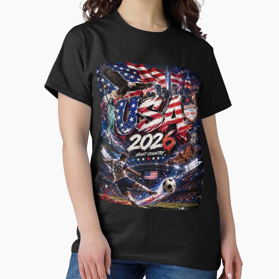 World Cup 2026 USA Soccer Merch | Football Fan Gear | USA Sports Apparel Tee ver 1 by CosmicNook1