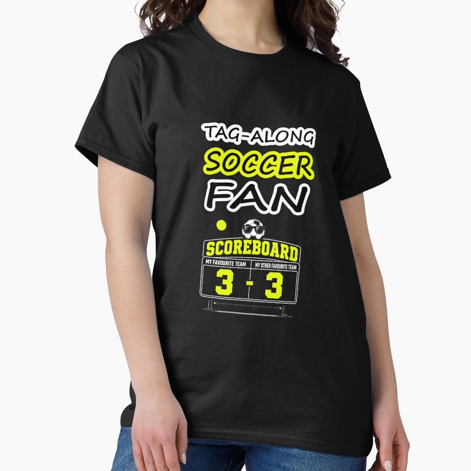 Tag-Along SOCCER FAN and Soccer Scoreboard Humor - Yellow by Beachy