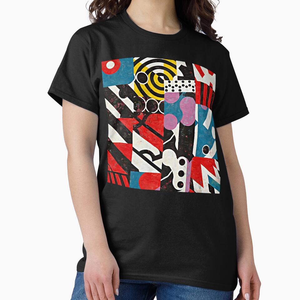 Mid-Century Modern Bauhaus Grunge-Inspired Abstract Pattern by DEC02