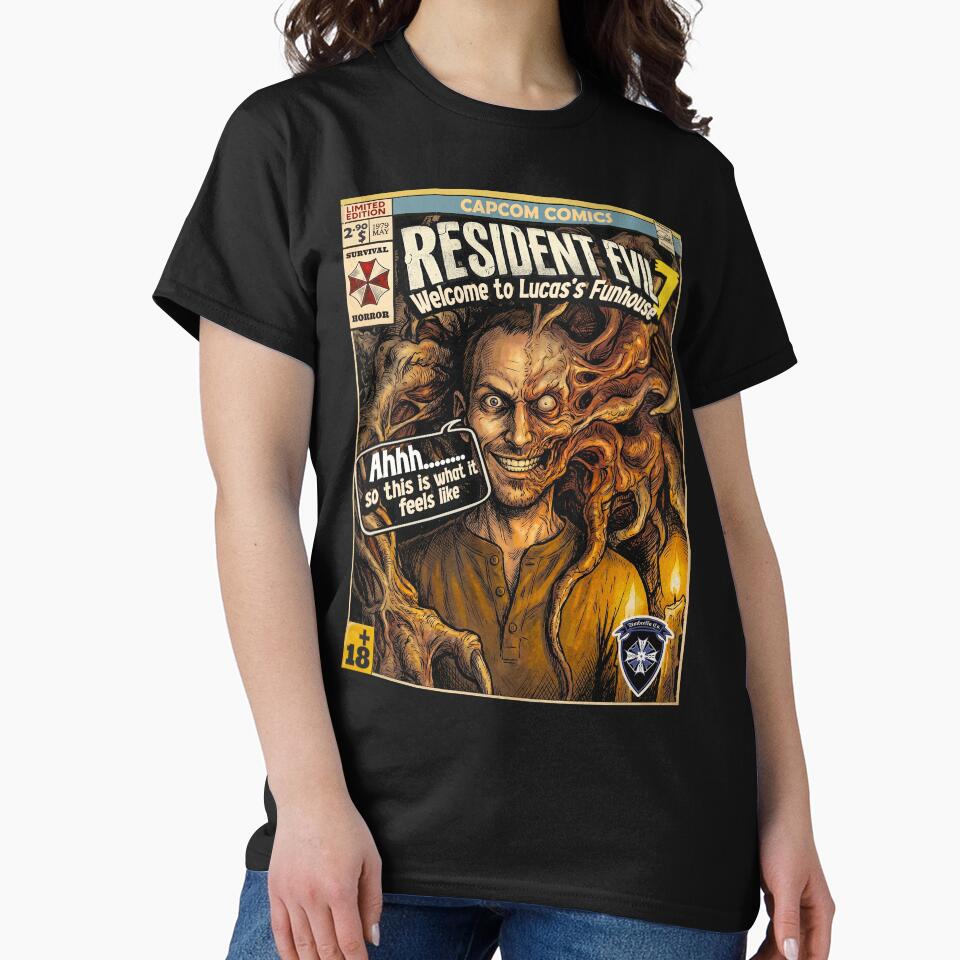 Resident Evil 7 Lucas Baker Comic Book Cover Retro Gaming Art by Back2Collage