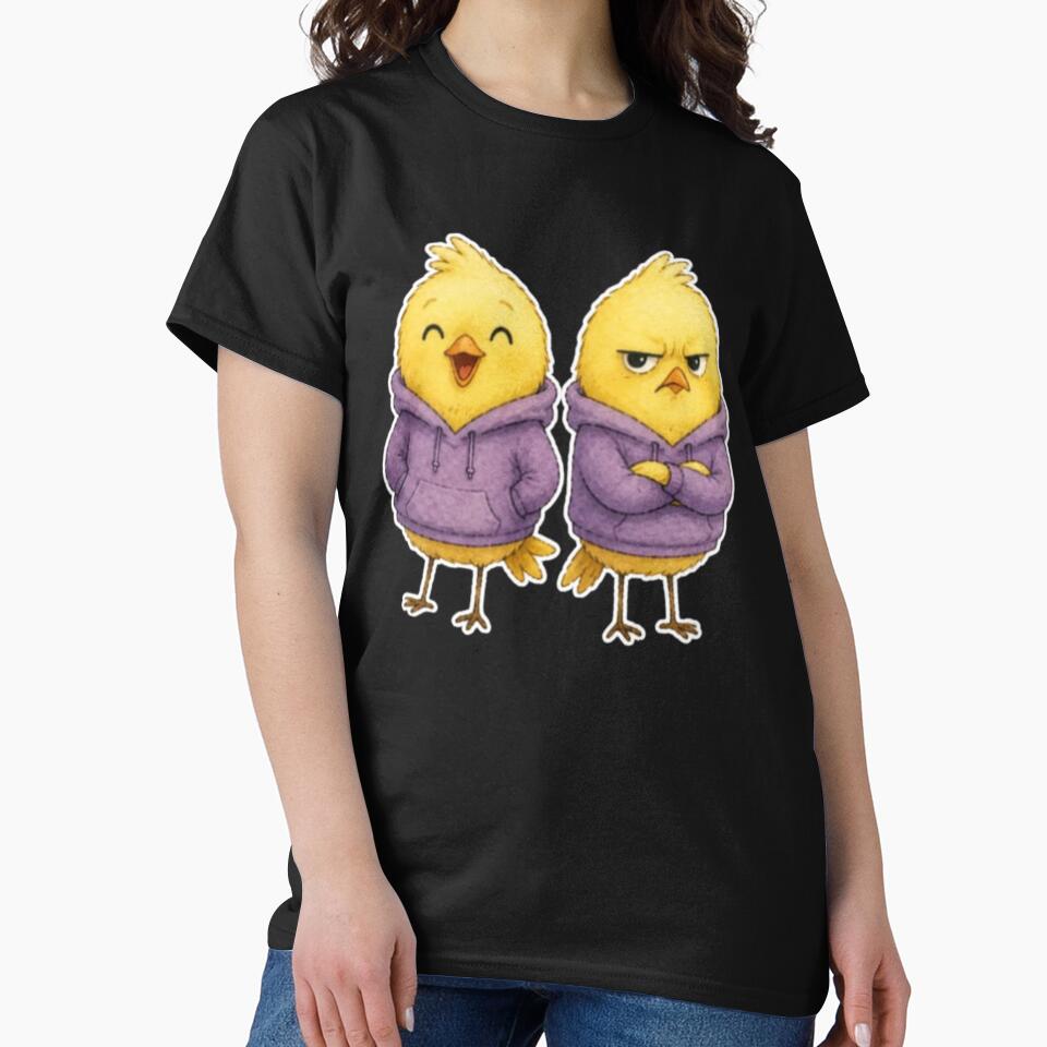 Funny Introvert vs Extrovert Chicks in Hoodies by AMS