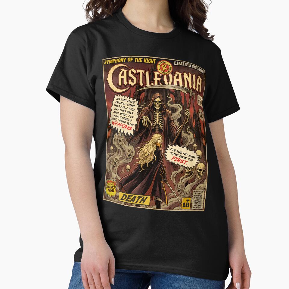 Castlevania Death Fight Vintage Comic Cover Art by Back2Collage