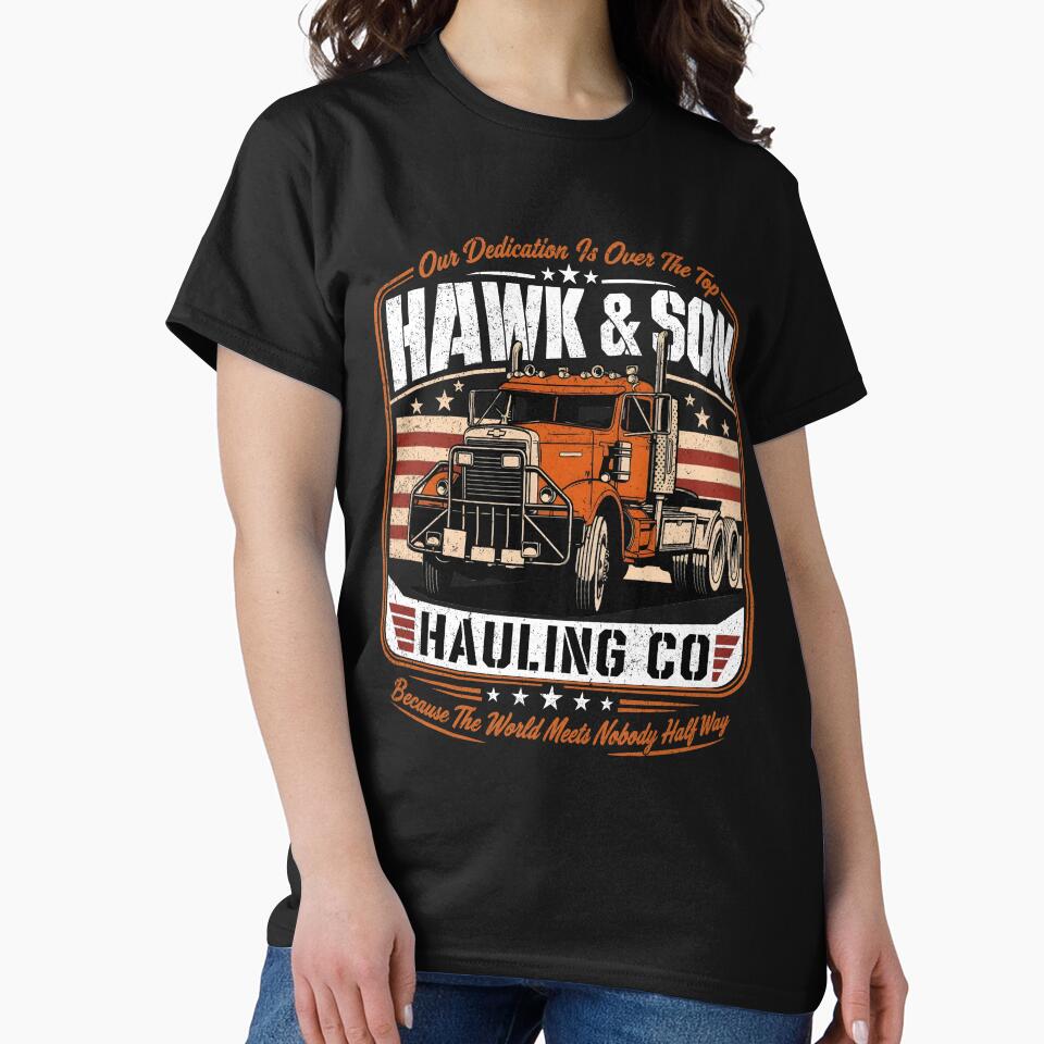 Over The Top Trucker Hawk and Son Vintage Arm Wrestling Movie Gift For Truck Driver Dad Gift by DropTheChan