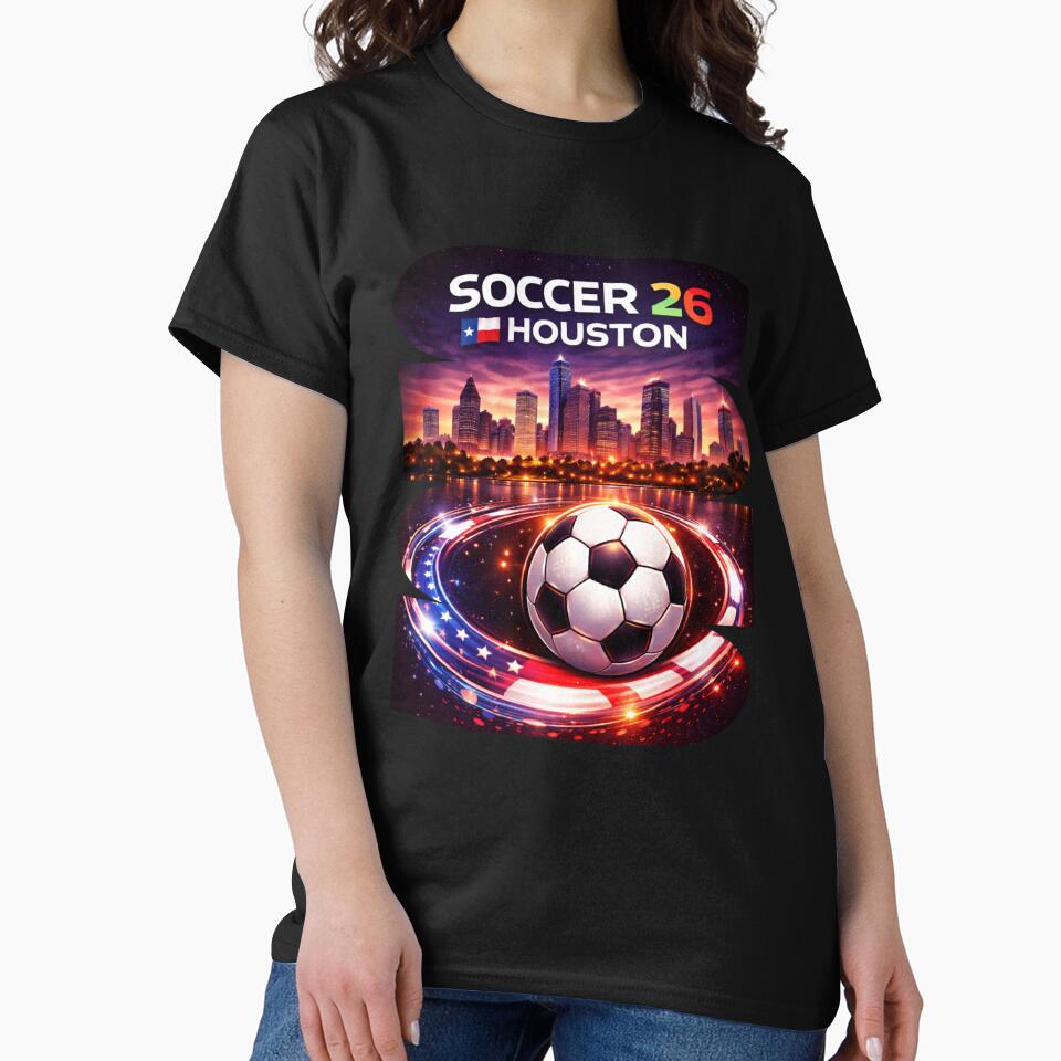 Houston Soccer 2026 Shirt, Soccer 26 Houston TX Fan Tee, Houston Texas Soccer Graphic by MK-Charlie