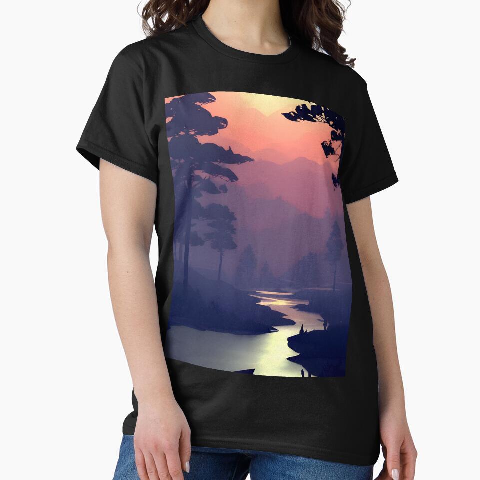Find the Perfect Minimalist Landscape River View Print for Your Personal Style and Preferences by supeart