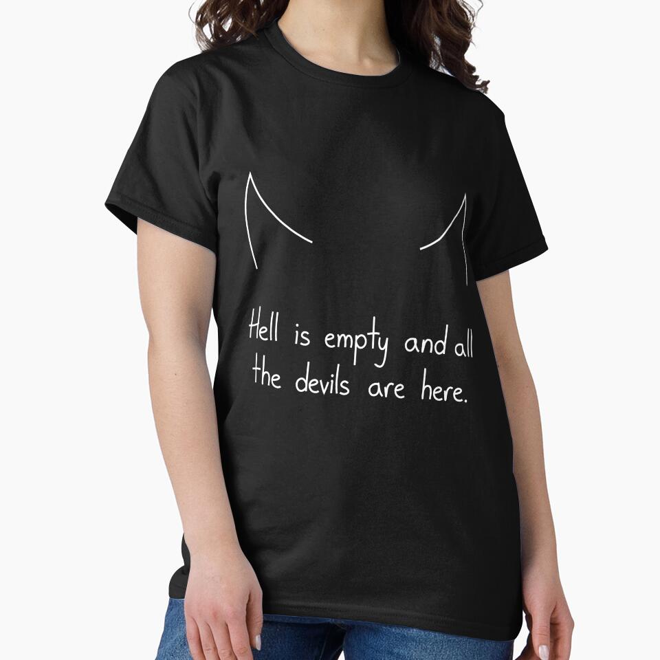 Hell Is Empty Shakespeare Quote Minimalist Art by Mooi Studio