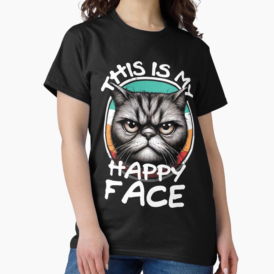 This Is My Happy Face Black British Short Hair Lover by JerdbordinShop