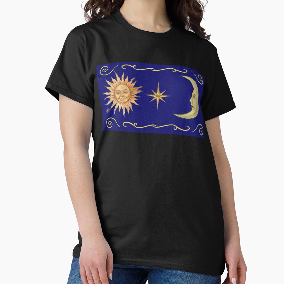 Sun and moon whimsigoth 90s celestial with swirls and star by BrontesWhimsyStore