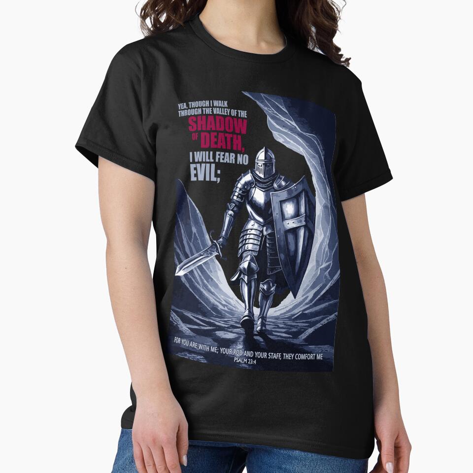 Christian Faith Knight Design based on Psalm 23:4 by philippo artworks