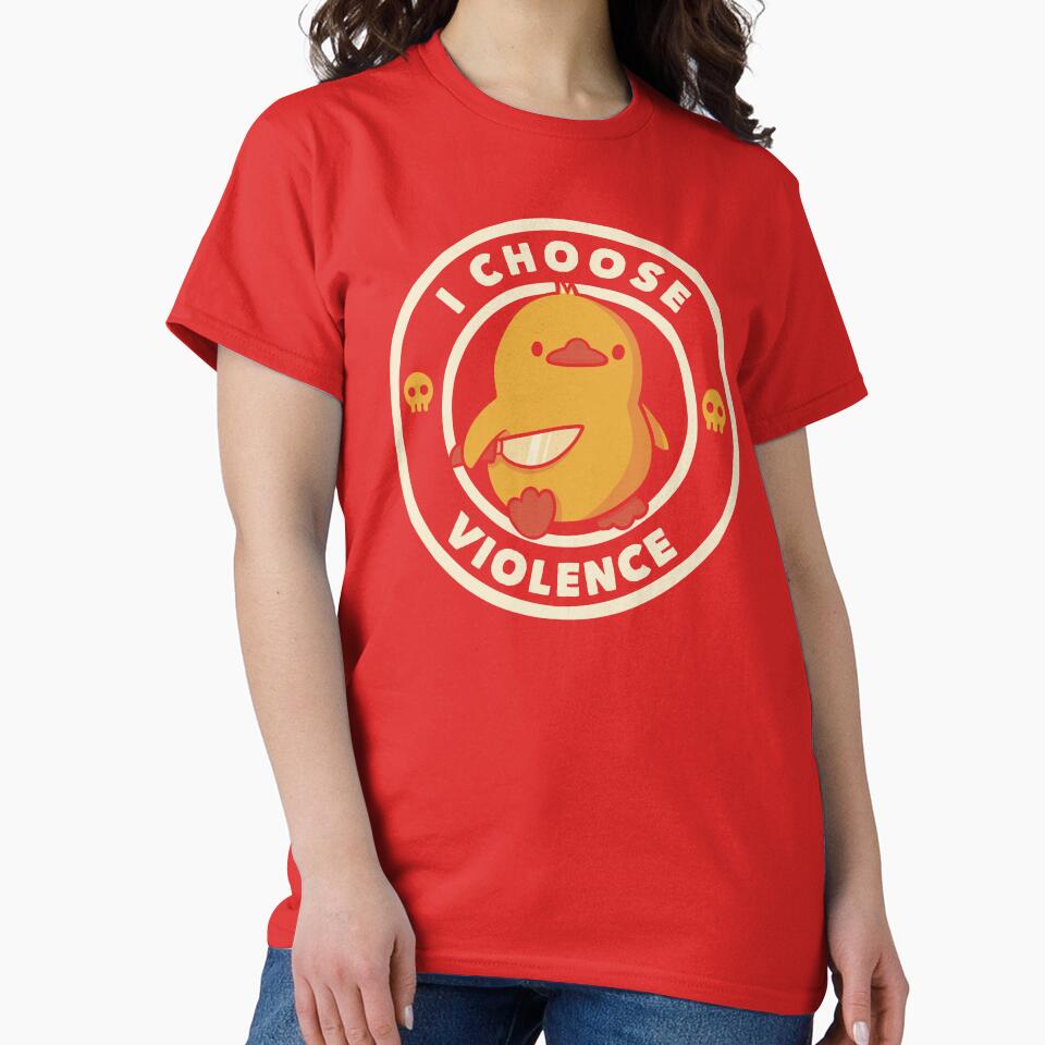 I Choose Violence Funny Duck Viva Magenta by Tobe Fonseca by Tobe Fonseca®