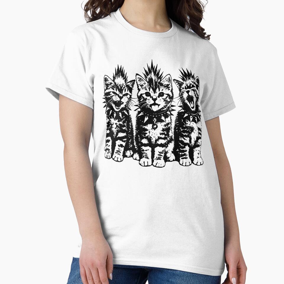 Punk Rock Kittens Heavy Metal Mohawk Alternative Cat Lover by gunaone-design