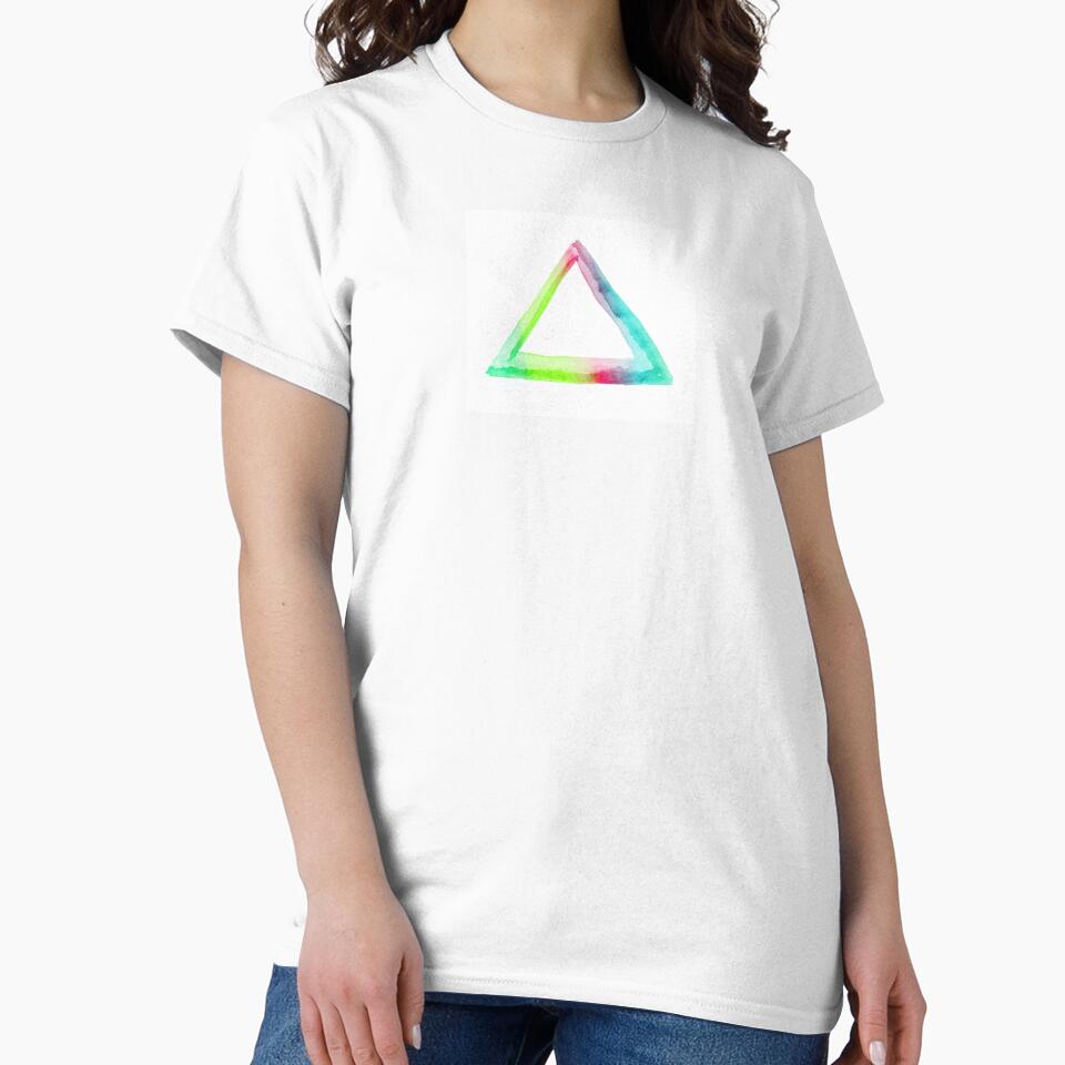 Vibrant watercolor triangle | abstract minimalist by lausn