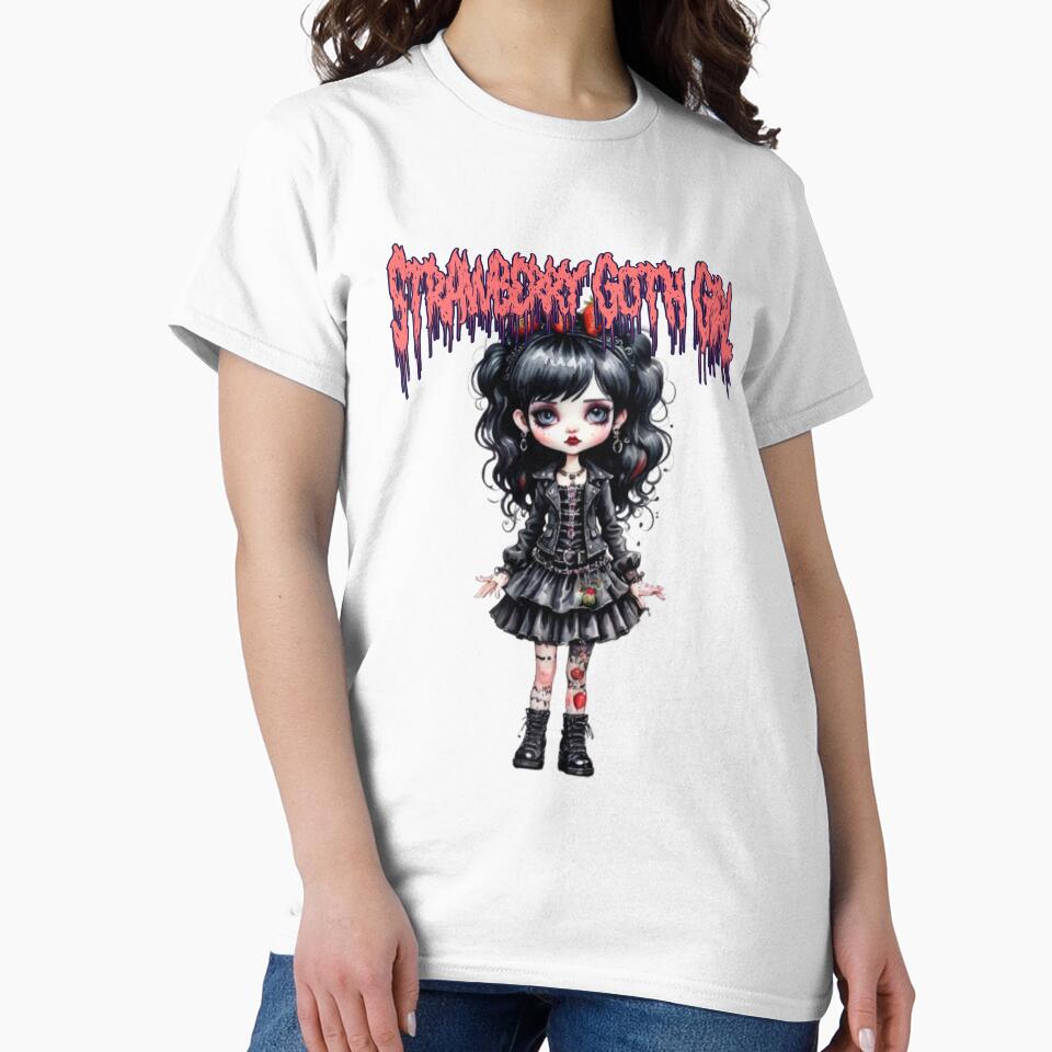 Cute Kawaii Goth Girl in watercolor paint by EmeraldCauldren