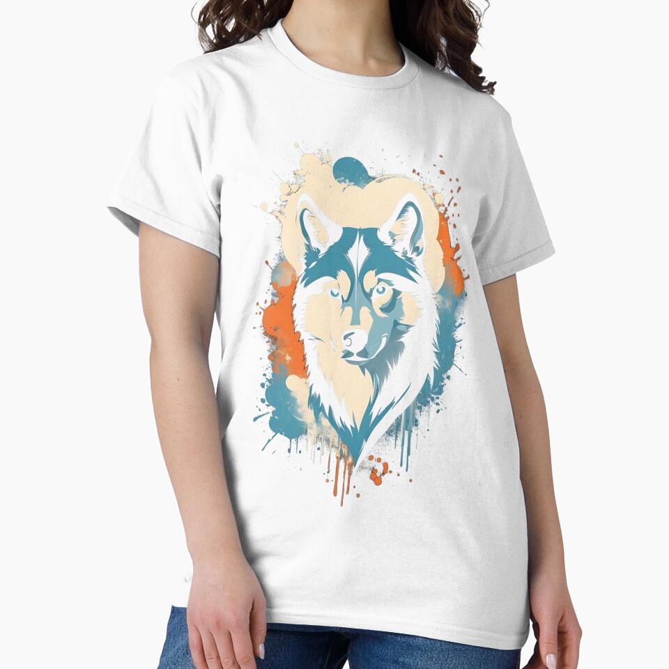 Vintage Husky Silhouette Design: Timeless Elegance for Nostalgic Dog Lovers. by brindled
