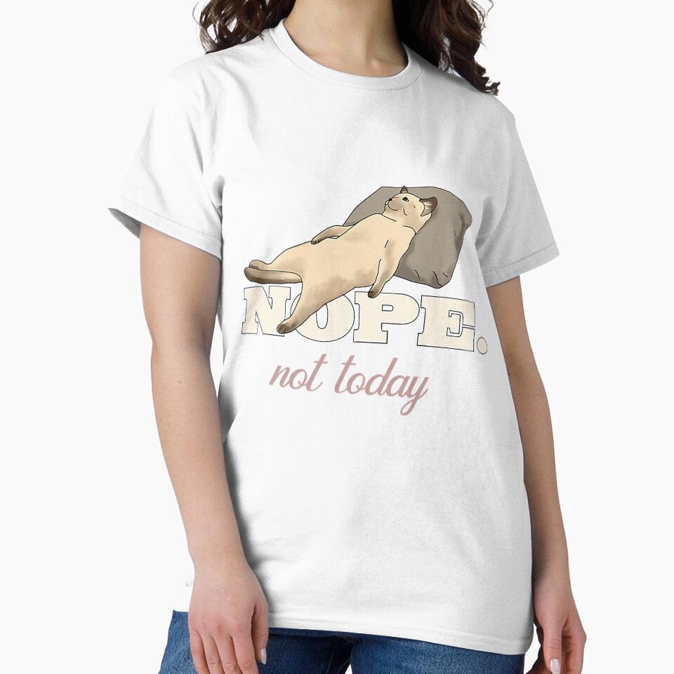Nope Not Today Lazy Cat Tired by SkyCloudBlue