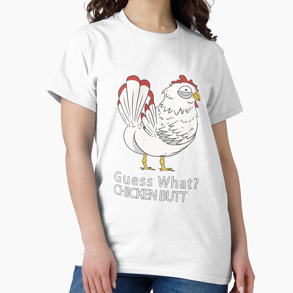 Funny Chicken Farmer Humor Guess What? Chicken Butt by fantasticdesign