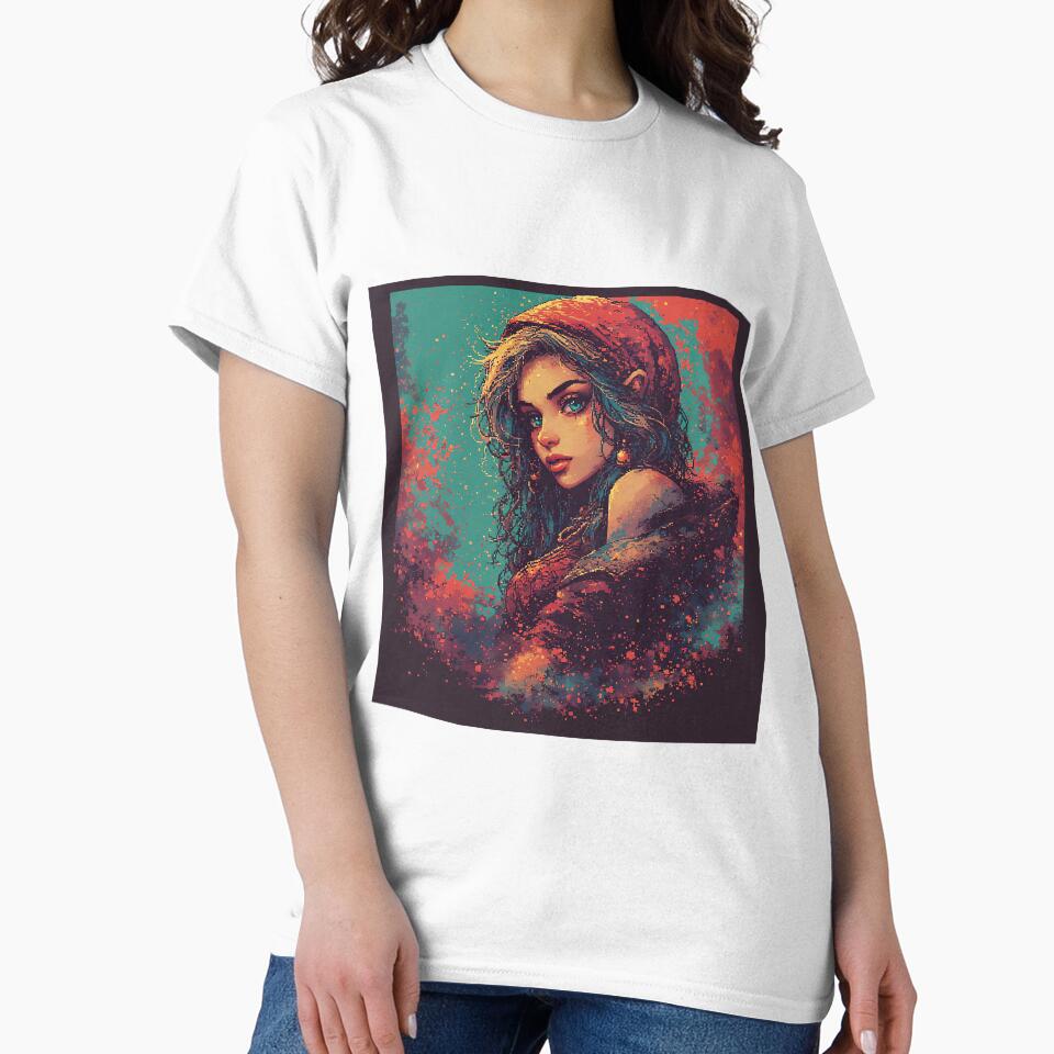 Beautiful Retro Art For Woman In pixel Art by jimcaza