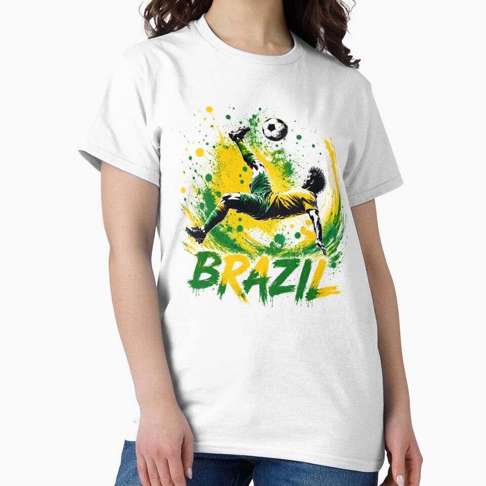 Brazil Soccer Fan T-Shirt | Yellow Green Football Pride Tee | Brazilian Fan Gift 2026 by 3ac-Arts
