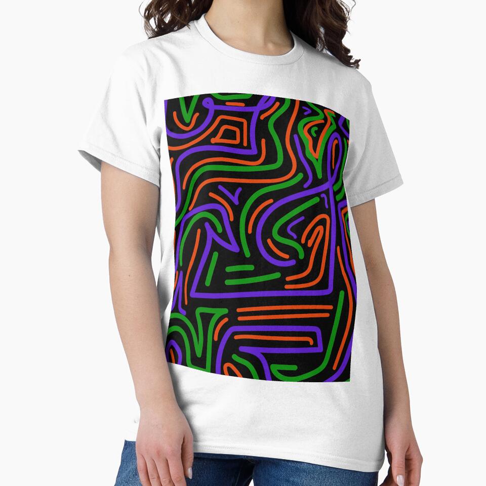 90s movie theater inspired funky swirling pattern- Drive-in by studioarchive