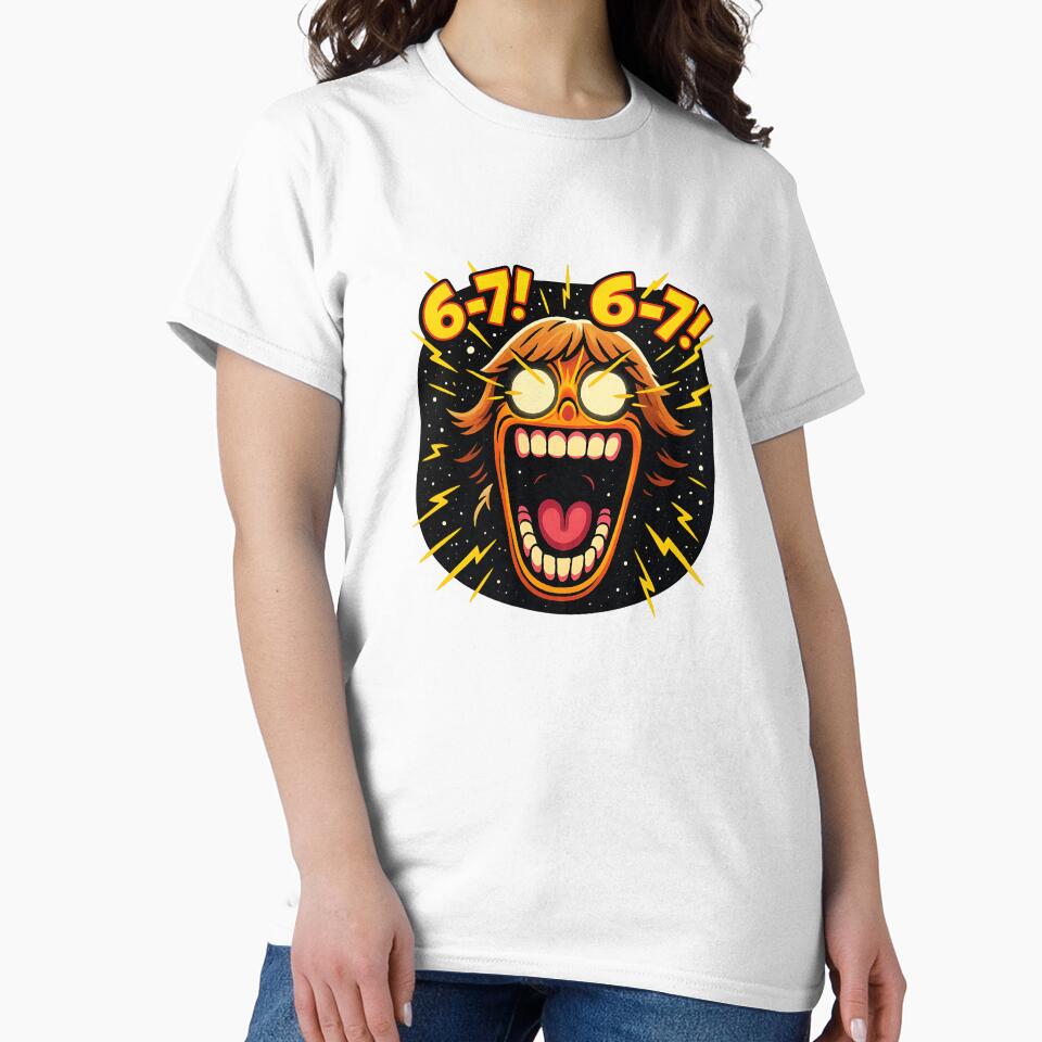6-7 Meme Scream Face Funny Viral Internet T-Shirt by FurRealTees