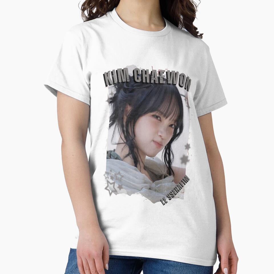 Le Sserafimm Kim Chaewon Kpop Girl Group Black and White Collage Design by AJUNICE STUDIO