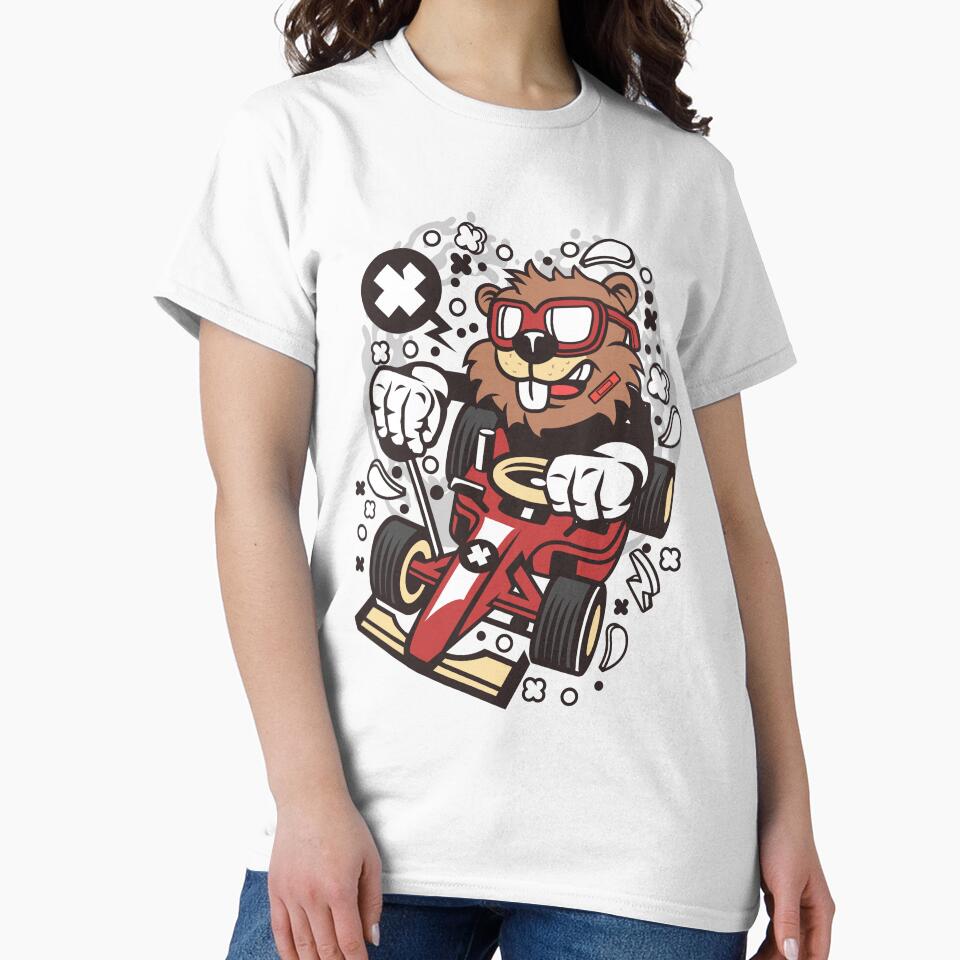 Cartoon Happy Beaver Racer by GDSimpleArt