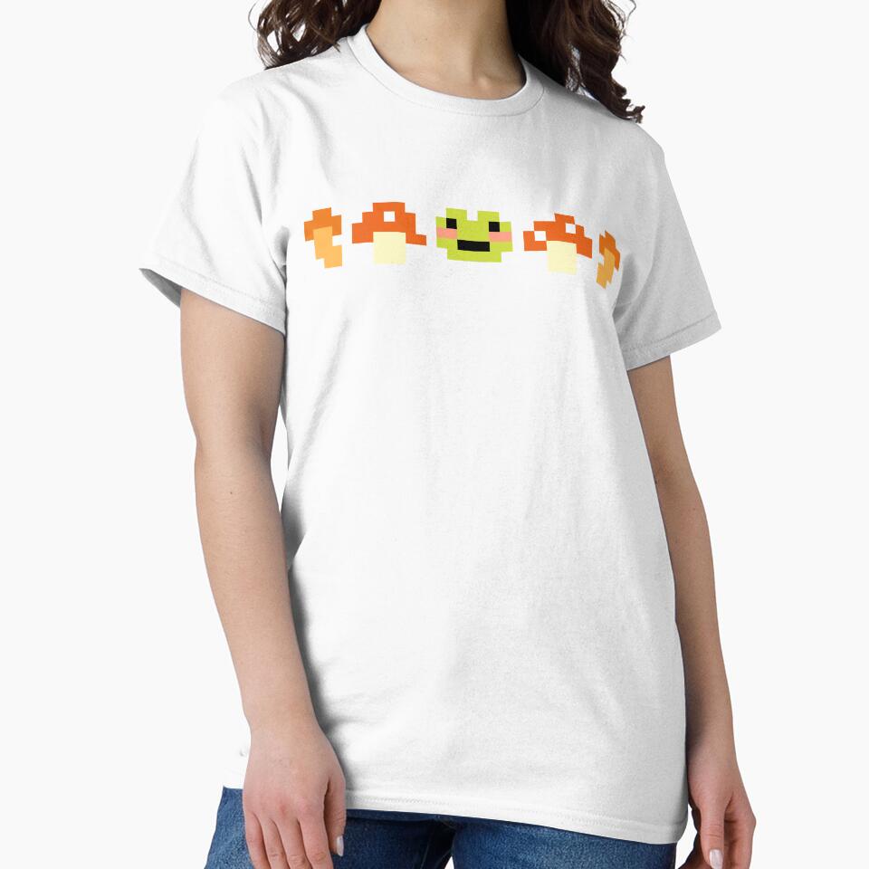 Pixel Frog Mushroom – Cute Retro Pixel Art Nature Design by Aku-passion