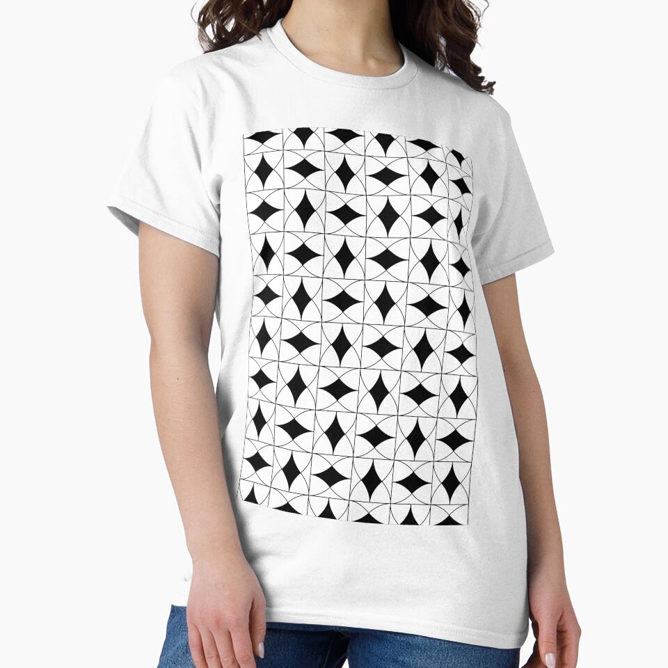 Black and White Diamond Modern Mid Century Geometric Pattern Scandinavian Rustic Interior 02 by BONBcreative