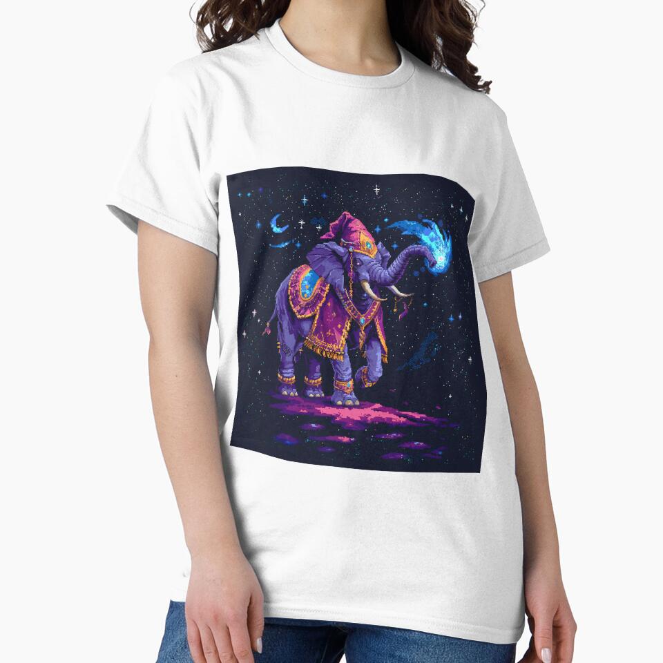 Cosmic Elephant Wizard Pixel Art by Kaos-Bit