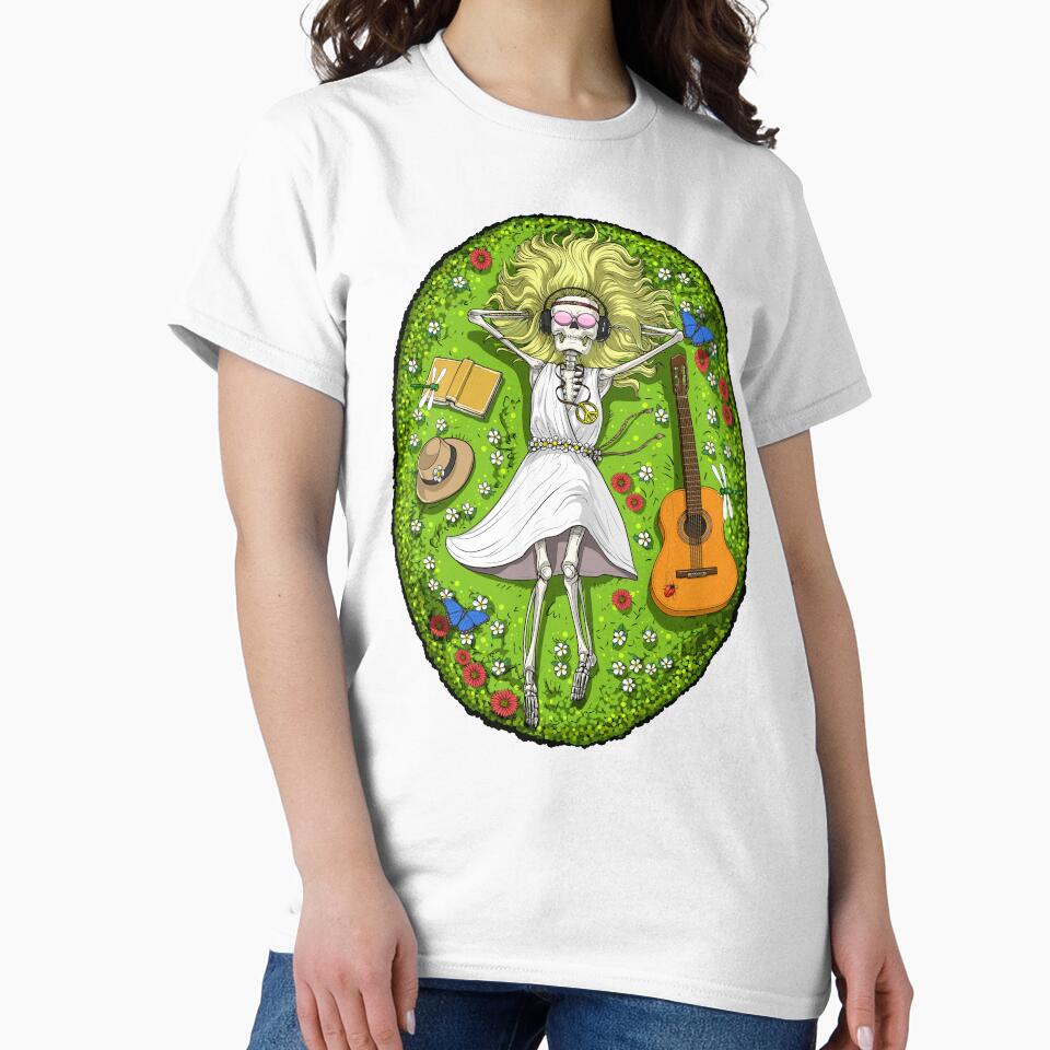Chilling Hippie Skeleton by underheaven