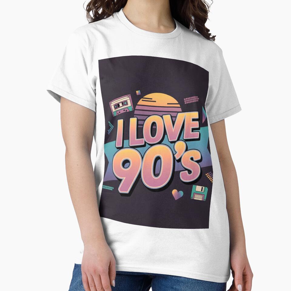 I Love 90's Retro Aesthetic | Vintage 90s Nostalgia Graphic by wardrop24