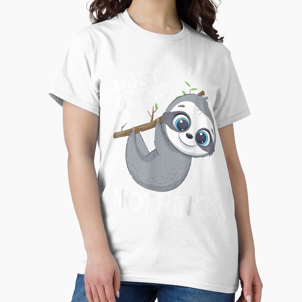 Busy Doing Nothing Funny Lazy Sloth Women Girls Gift by lolahomya