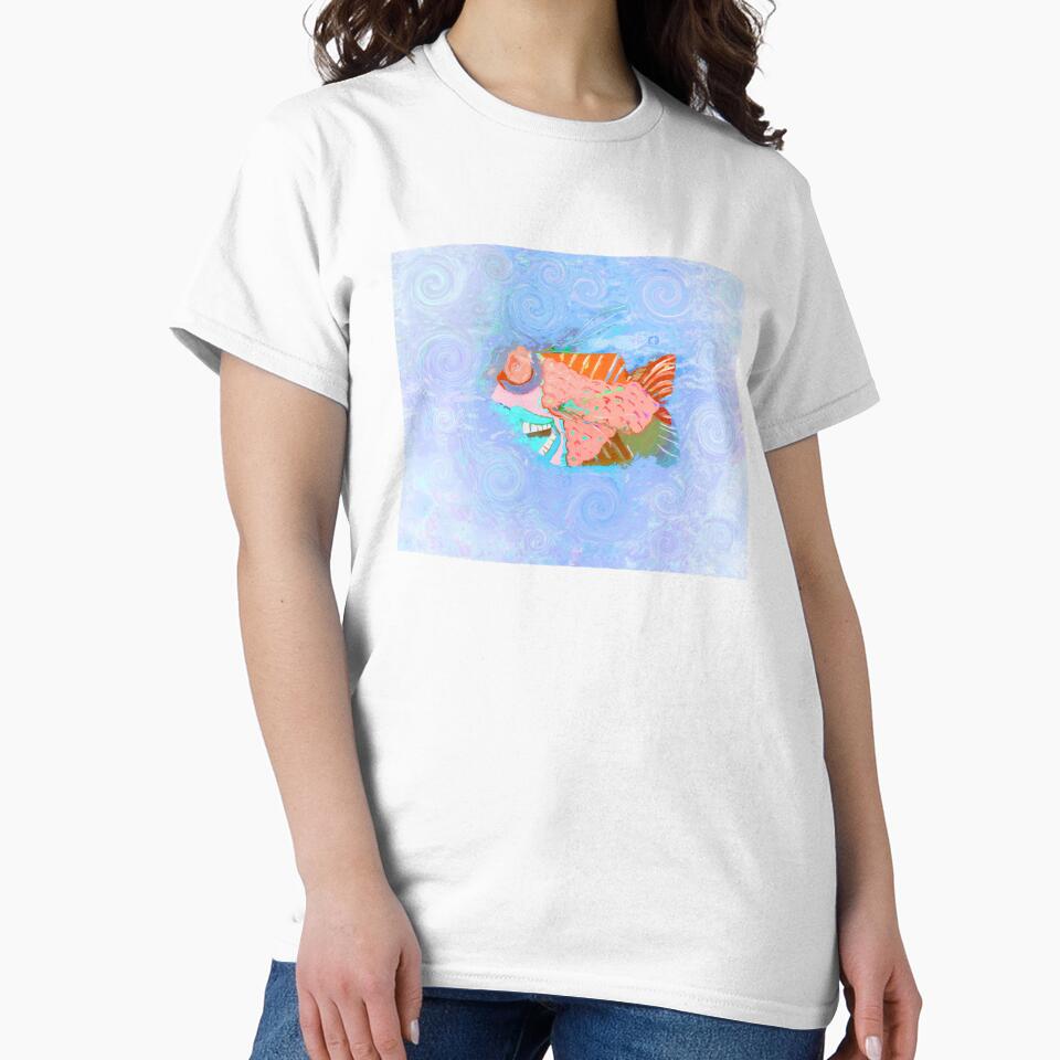 Boho Fish Hippie Vibes Coastal Bohemian Style Home Décor or Art 1 of 2 by Beachy