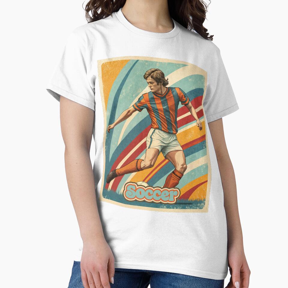 Retro Soccer Power: Vintage Athlete in Motion by ForeverPrintsOK