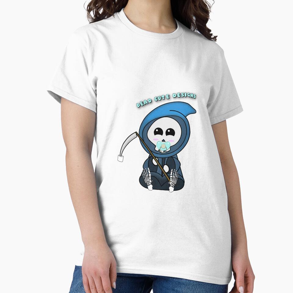 Stay dead and cute with this super adorable baby grim reaper by Deadcutetay
