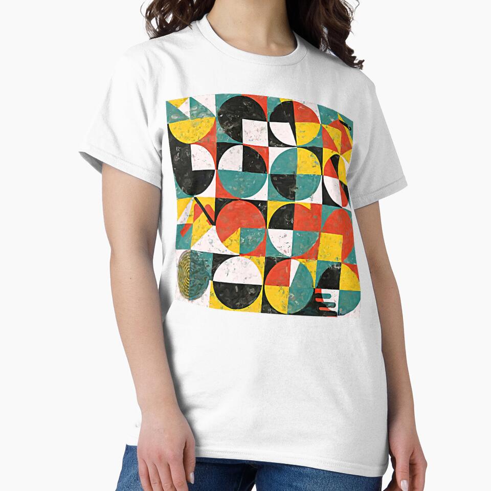 Grunge-Style Mid-Century Modern Bauhaus Abstract Pattern by DEC02