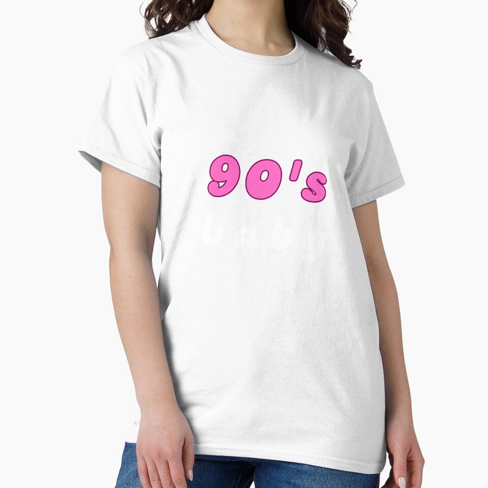 90'S BABY Vintage Millennial Retro Cute White Pink by FankyPanky