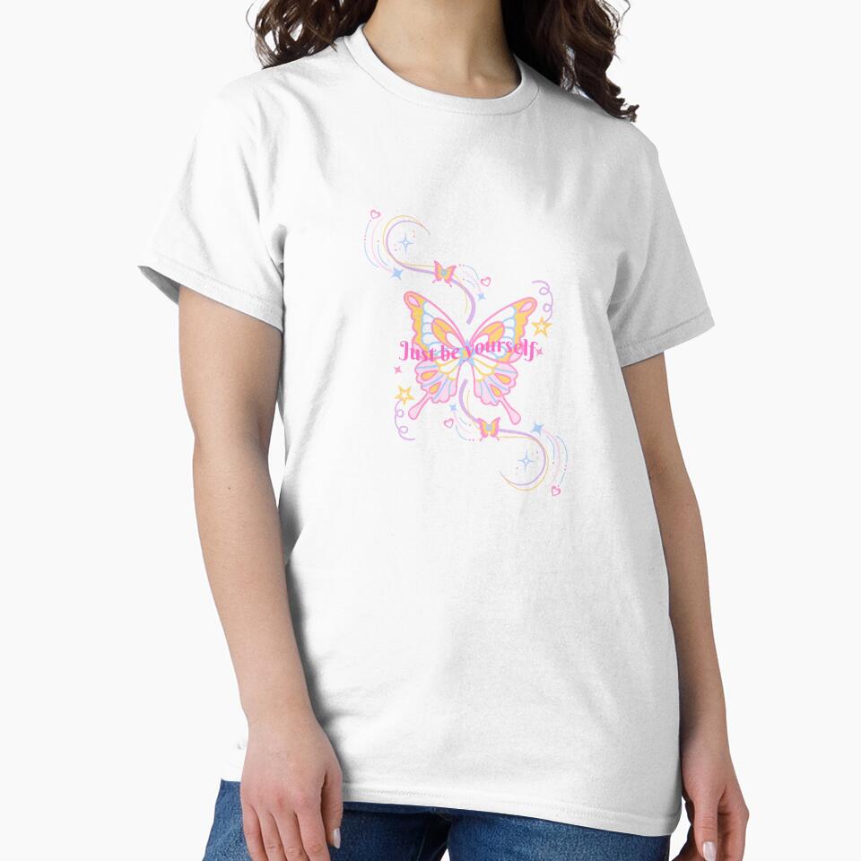 Just Be Yourself Butterfly Aesthetic Cute Pastel Kawaii Design by starcreative22